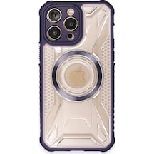 Newface Apple Uyumlu iPhone 13 Pro Kılıf Prag Magneticsafe Kapak - Derin Mor Derin mor