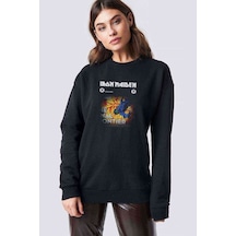 Iron Maıden The Fınal Baskılı Siyah Kadın Sweashirt (534627482)