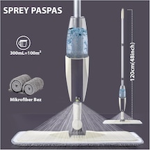 Hymark Sprey Mop Su Deterjan Hazneli 360 Derece Dönen Mikrofiber Bez Temizlik Seti