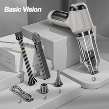 Novahub Beyaz Yeni 12000pa Araba Elektrikli Süpürge El Kablosuz Mini Elektrikli Süpürge Araba Ev Masaüstü Klavye Temizlik Robotu