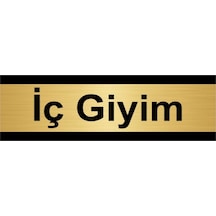 Iç Giyim 7x20cm Altın Renk Metal Yönlendirme Levhası