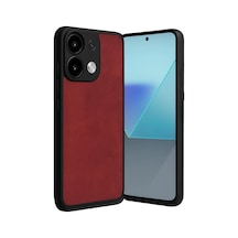 Xiaomi Redmi Note 13 Pro 4g Kılıf Aras Deri Kapak - Kırmızı 0.2M-Çok Renkli