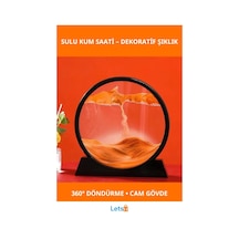 Sulu Kum Saati Orta Boy 18cm Dekoratif Cam Plastik 1 Adet