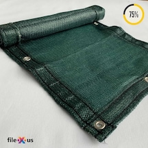 %75'Lik Güvenlik Bariyer Filesi- Koyu Yeşil |Güçlendirilmiş Kenar