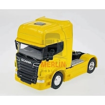 1/64 Ölçek-scania V8 R730 Tır Diecast Metal Model Sarı Renk