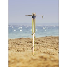 Plaj Bahçe Şemsiye Kazığı Uzun Yeni Tasarım 2,9 Cm Için Uygun 44 Cm Gri