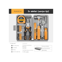 Çok İşlevli Ev Aletleri Seti Pense Mezura Anahtarı Ev Onarım Kılavuzu Alet Kutusu Seti Sarı