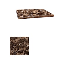 Laminat Masif Kenar Masa Tablası 100x100 - Karacabey Marble Çok Renkli