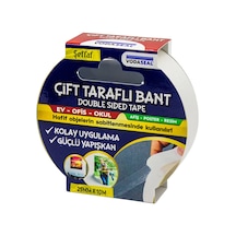 2 Adet Vodaseal Çift Taraflı Filmik Bant 10mt