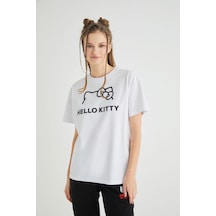 Hello Kitty Lisanslı Baskılı Basic T-shirt Relaxed Kalıp Pamuk Çok Renkli