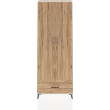Arges Dolap 5 Raflı Tek Çekmeceli 2 Kapaklı 88x30x243 Aytaşı-çam Aytaşı