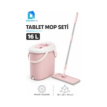 Tablet Mop Seti 16 L Büyük Kovalı Düz Paspas Yer Temizlik Seti