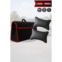Lada Jiguli Uyumlu Bagaj Çantası Siyah Renk Koltuk Yastığı Lüks Model