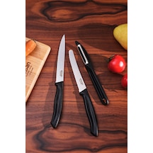 Emsan Nıx 3'lü Soyacaklı Bıçak Seti Siyah