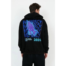 Startmore No Mercy Siyah Oversize Unisex Kapüşonlu Sweatshirt Hoodie Siyah
