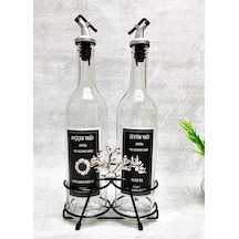 Gümüş Mercan Kısa Stant 2 Adet Şeffaf 750 Ml Etiketli Akıtıcılı Y