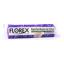 Florex Büyük Boy Büzgülü Lavanta Kokulu Çöp Torbası 10'lu Mor 65 x 70 CM