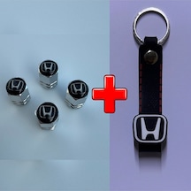Honda Cr-z İle Uyumlu Logolu Alüminyum Sibop Kapağı Ve Silikon Anahtarlık