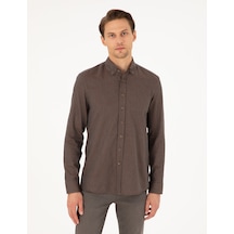 Pierre Cardin Erkek Kahverengi Gömlek Desenli 50292248-vr029 Kahverengi