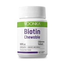 Voonka Biotin 5000 Mcg 62 Çiğneme   Tableti