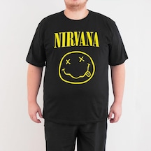 Bant Giyim - Nirvana 4Xl Büyük Beden Siyah Erkek T-Shirt Tişört
