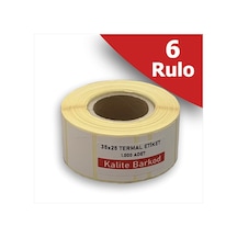 35x25 Termal Etiket | 6 Rulo Barkod Etiketi