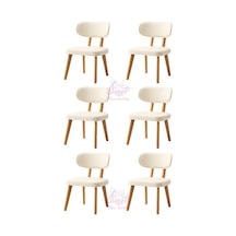 Masal Ahşap Gürgen Sandalye 6 Lı Set Cafe,restaurant,mutfak,salon,yemek Odası Sandalyesi