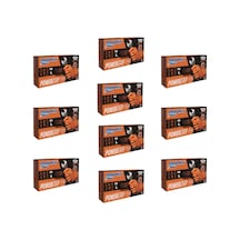 Dolphin Nitril Powergrip Ekstra Kalın Elmas Dokulu Eldiven Turuncu Large Büyük Boy - 50'li 10 Paket