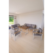 Neokas Bahçe Mobilyası, 1 +1 +2+ 3+ Masa, Balkon Takımı, Kafe Koltuğu, Bekleme Alanı Koltuğu Beyaz
