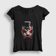 Presmono Kadın Hat Guns N' Roses T-shirt Siyah