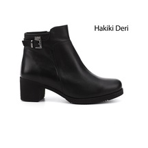 Gönderi(R) Gönderi R Kadın Siyah Fermuarlı Kalın Topuklu Hakiki Deri Bot Gkzb13447453 Siyah