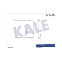 Kale Oto Radyatör 349425 Radyatör Rvı Çerçevesiz W-O Frame Scania P-G-R-T 860×988×40