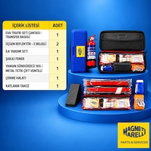 Mako Magneti Marelli Trafik Seti İlk Yardım Çantası Yangın Söndürücülü Çantalı İlk Yardım Seti Yönetmeliğe Uygun