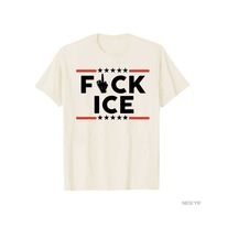 Flood Of Style Komik F Ice No Human Yasadışı Değil Erkekler Kadınlar İçin T-shirt % 100% Pamuklu T Shirt Kıs Bej