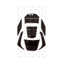 2018-2020 NSS250 Forza Tank Pad Set Karbon Desen Beyaz-Siyah