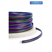10 Metre Rgb Kablo 4 Lü Şerit Led Kablosu 4x0.22 Kalaylı Bakır