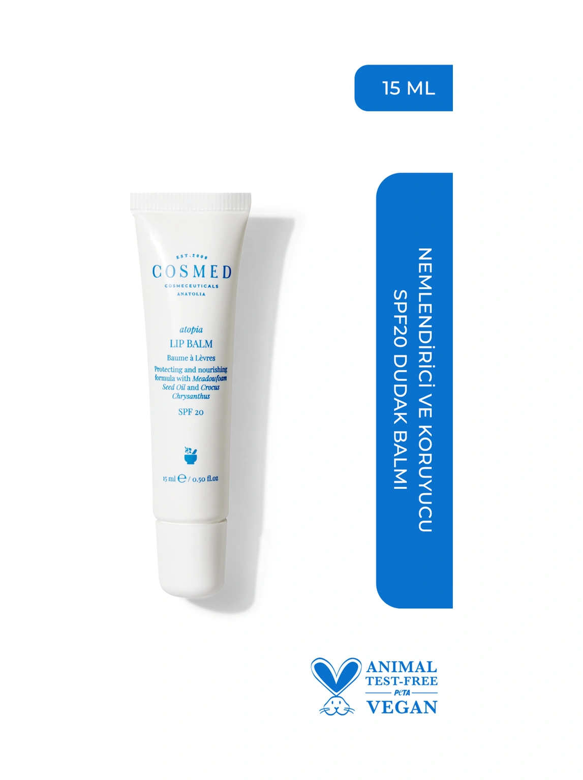 Cosmed Nemlendirici Ve Koruyucu Spf20 Dudak Balmı - Lip Balm - 15 Ml
