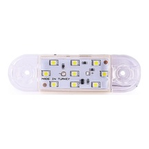 Ahmet Otomotiv 9 Ledli Tombul Parmak Led Beyaz 12v-24v Dekoratif Lamba