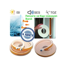 Kapı Pencere Bandı Izolasyon Süngeri Yapışkanlı 4-8 Paket Dh111