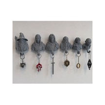 Lord Of The Rings Anahtarlık Askı Figür 6 Li Set Gandalf Gimli Legolas Aragorn Frodo Gollum