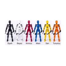 3'lü Kişiselleştirilebilir Robot Figür Seti - Hareketli Eklemli Dummy