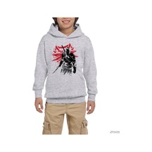 The Witcher Assassin Gri Çocuk Kapşonlu Sweatshirt