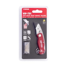Vip-tec Katlanır Mini Maket Bıçağı- Vt875158 5 Adet Yedekli