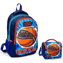 Coral High Lacivert Turuncu Basketbol Okul Sırt Ve Beslenme Çanta
