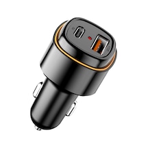 Ranyeek C7s Otomobil Şarj Aleti Pd20w+qc3.0 Çift Portlu Hızlı Şarj Cihazı Sigara Çakmaklı Kare Model 38w