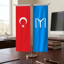 Kayı Boyu Ve Türk Bayrağı Kırlangıç T Tipi Masa Bayrak Takımı Diğer