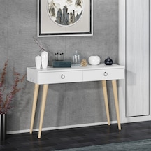 Dekorosso Arden Ahşap Ayaklı Modern Dekoratif Dresuar Beyaz 100Cm Beyaz Dekorosso Arden Ahşap Ayaklı Modern Dekoratif Dresuar Beyaz 100Cm Beyaz