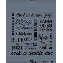 Rich New Seri N-499 Stencil 35X25 Cm