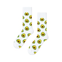 Carnaval Socks Beyaz Avokado Desenli Renkli Çorap Çok Renkli