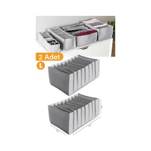 2 Adet - 11 Gözlü Antrasit Çekmece Içi Düzenleyici Organizer Large Diğer